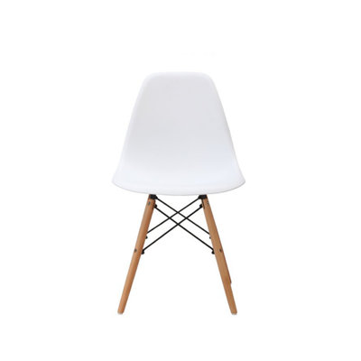 Kids Armless Chairs in Plastic with Solid Wood Legs by Isabelle & Max