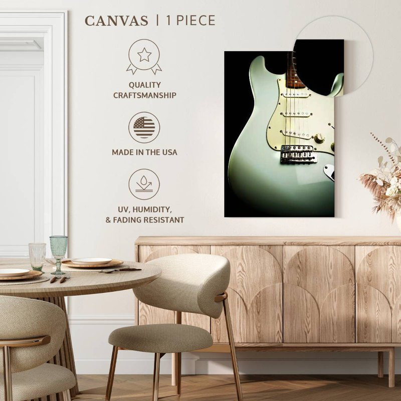 Guitare Abarca Pearly Rock, H 12 po x l 8 po
