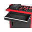 Coffre à outils, armoire de rangement à outils à 5 tiroirs avec coffre à outils amovible, doublure, roues verrouillables universelles, tablette réglable, mécanisme de verrouillage, chariot à outils en métal pour atelier de garage-1172571321