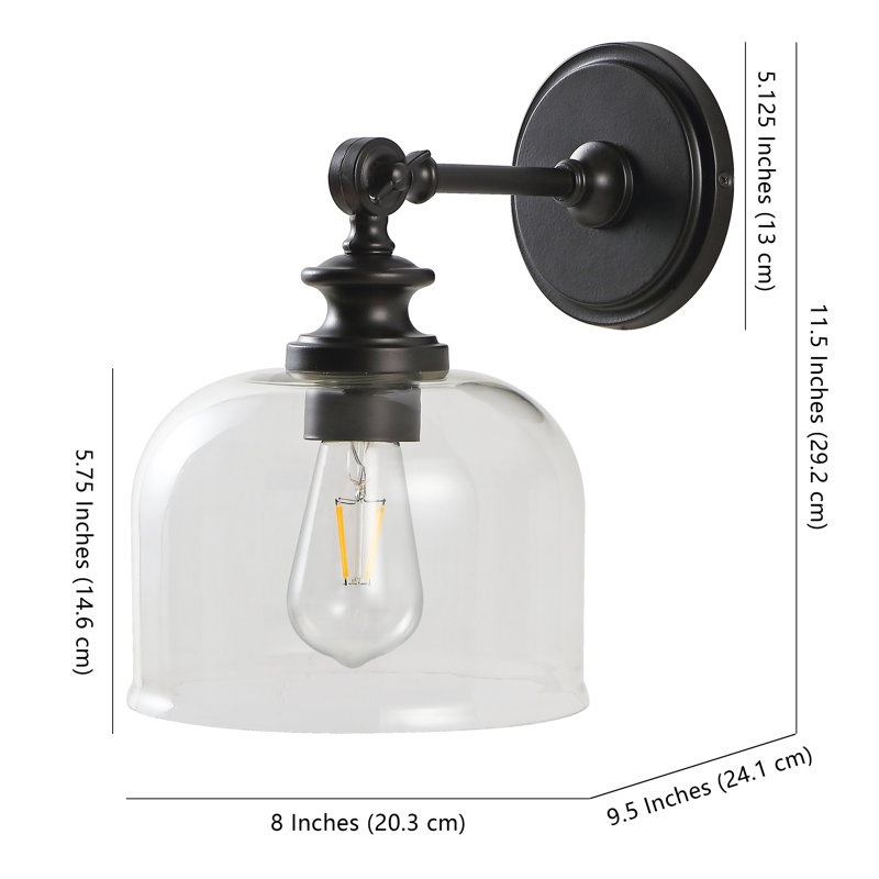 Gober Iron LED Armed Sconce, Oil-Rubbed Bronze