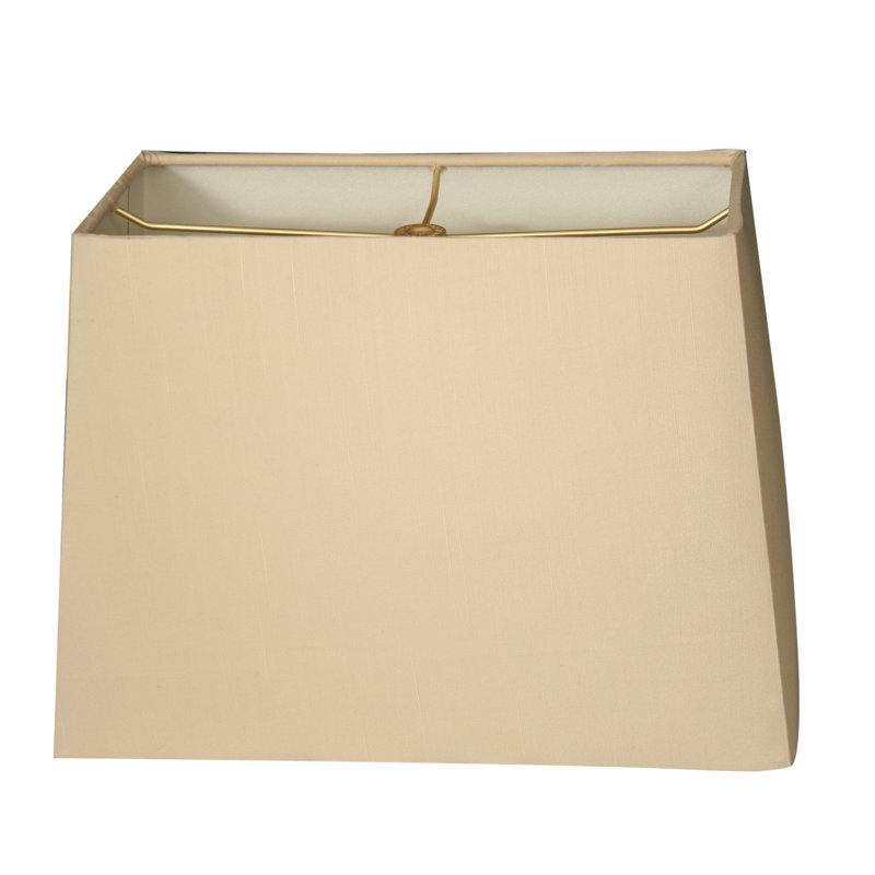 Abat-jour rectangulaire en lin (araignée), Beige, H 9,5 po x l 12 po x P 8 po