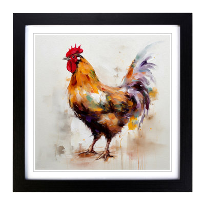 Chicken Gestural Art No.1 - Framed Print