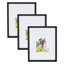 Ensemble de 3 cadres à cadre simple en plastique mat Baislee-1018090262