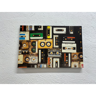 Art sur toile Nostalgic Retro Cassette Tape: décoration murale imprimée unique, 1P