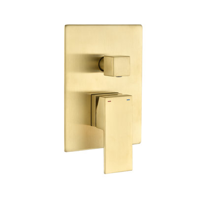 Luxury Rain Wall Mounted Head - 10 Inch Bathroom Gold Brass Shower 10" Mixer