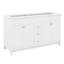 Meuble-lavabo de 58 po sans lavabo, armoire seulement, 3 tiroirs et 4 portes, système de fermeture en douceur, pieds en bois massif