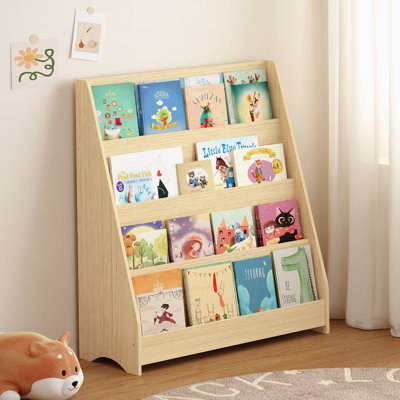 4-Tier Bookshelf, Display Shelves For Bedrooms, Playrooms, And Classrooms