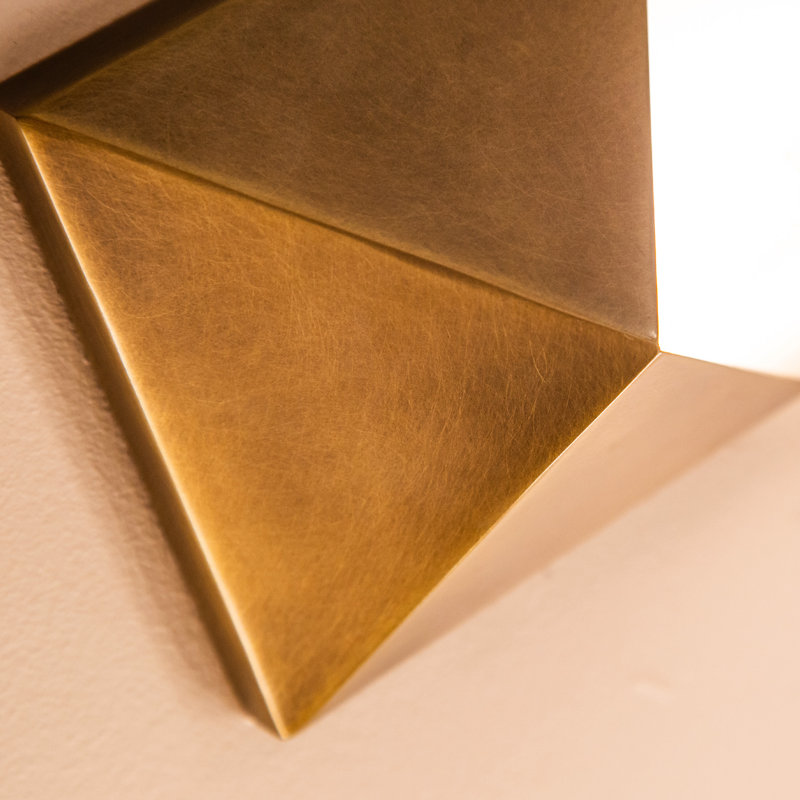 Caesar 1 - Light LED Bath Sconce, Vintage Brass/Alabaster