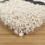  Ultimate Shag Modern Abstract Lines Ivory Black Polypropylene Thick Plush Shag Area Rug-99490528