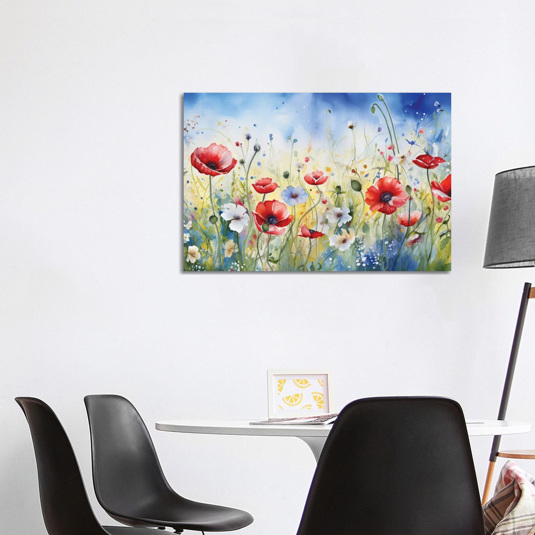 Mohnblumen und Gänseblümchen III von Svetlana Saratova - Galerie- Giclée auf Leinwand