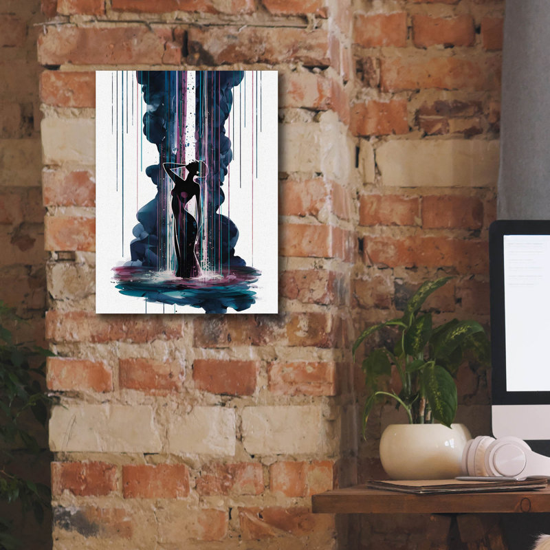 «Waterfall» par Andreas Magnusson, art mural sur toile, H 16 po x l 12 po x P 0,75 po