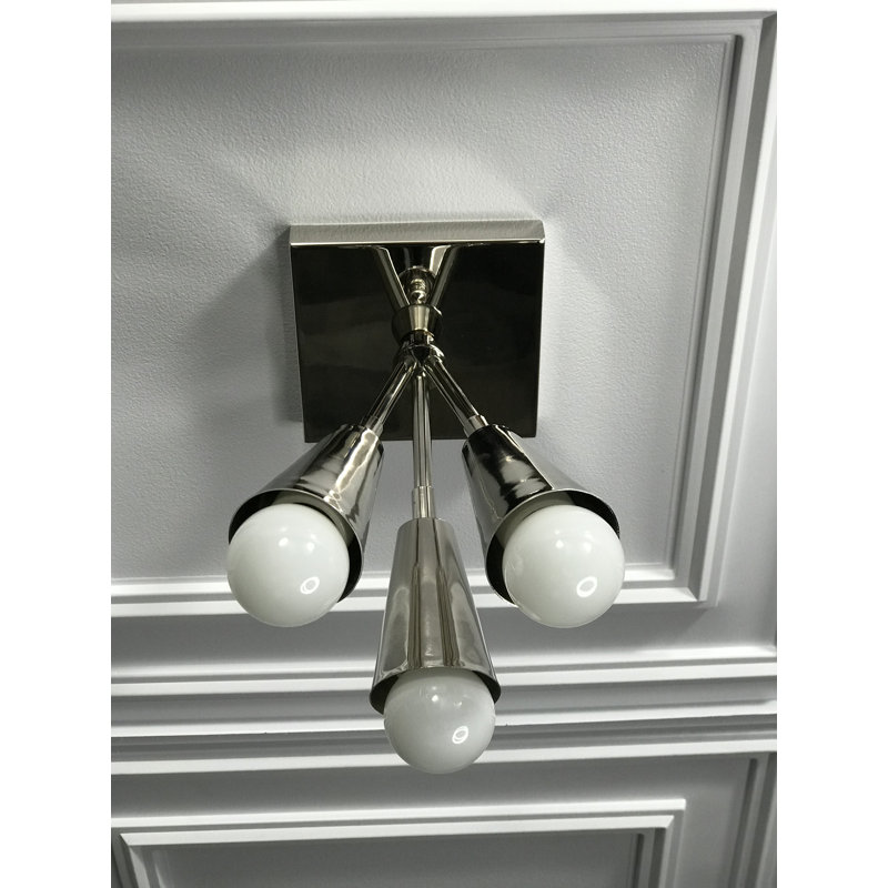 Odele Semi Flush Mount, Polished Nickel