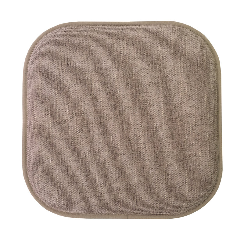 Alexis Memory Foam No Slip Back 16" x 16" Chair Pad Cushion, Chocolate, 2-Pack