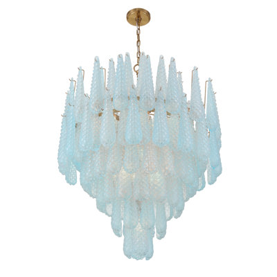 Lustre en laiton vieilli 21 lumières Mazzo