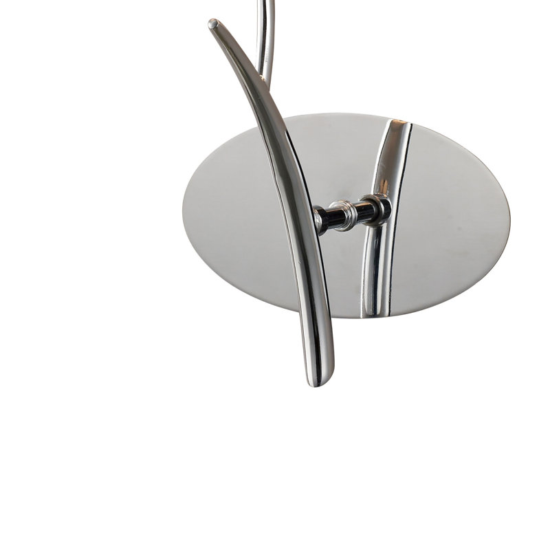Phaidra Plastic Armed Sconce, White, Yes, Chrome