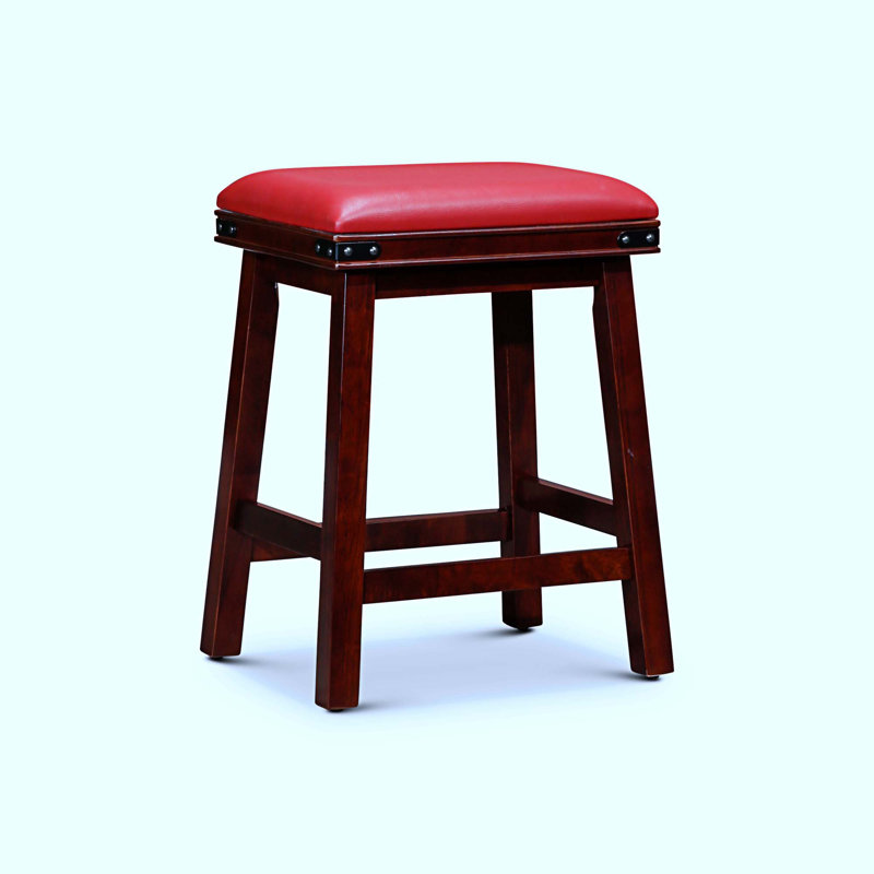 Tabouret de comptoir court Caprial 24, Espresso, Bourgogne
