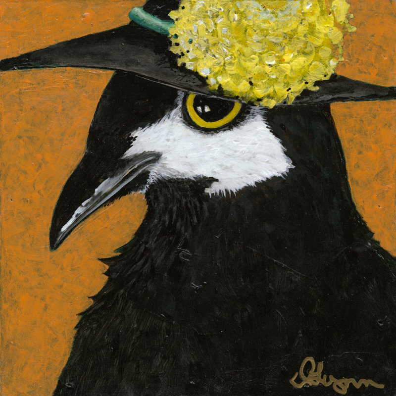 You Silly Bird - Marty - Wrapped Canvas Painting, 30cm H x 30cm W x 3.8cm D