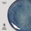 Assiette plate en grès céramique de 10,8 po Denim - Va au micro-ondes, au four et au lave-vaisselle, par Porto Brasil