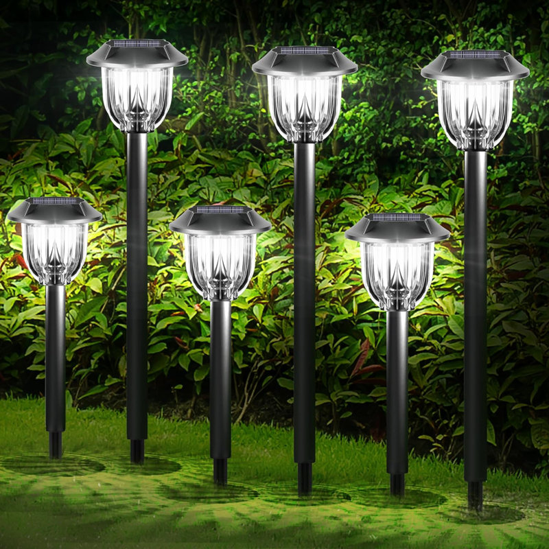 Matte Black Low Voltage Solar Powered Integrated LED Pathway Light Pack
