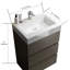 Meuble-lavabo de salle de bain gris, spacieux et silencieux