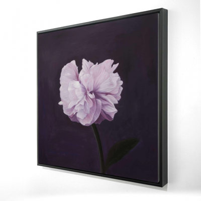 Belle fleur mauve - toile encadrée 36 po x 36 po