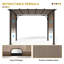 10 pi. L 10 pi. D Pergola en acier avec auvent-95110018