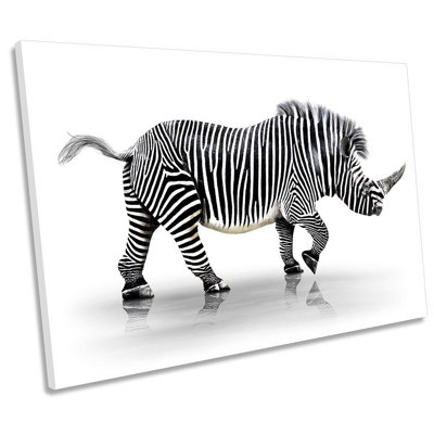 Rhino Striped Zebra - Wrapped Canvas Print