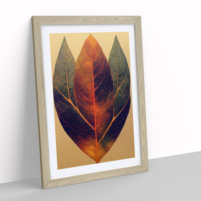 A Glorious Leaf - Wall Art, 34cm H x 25cm W x 2cm D, Oak Framed