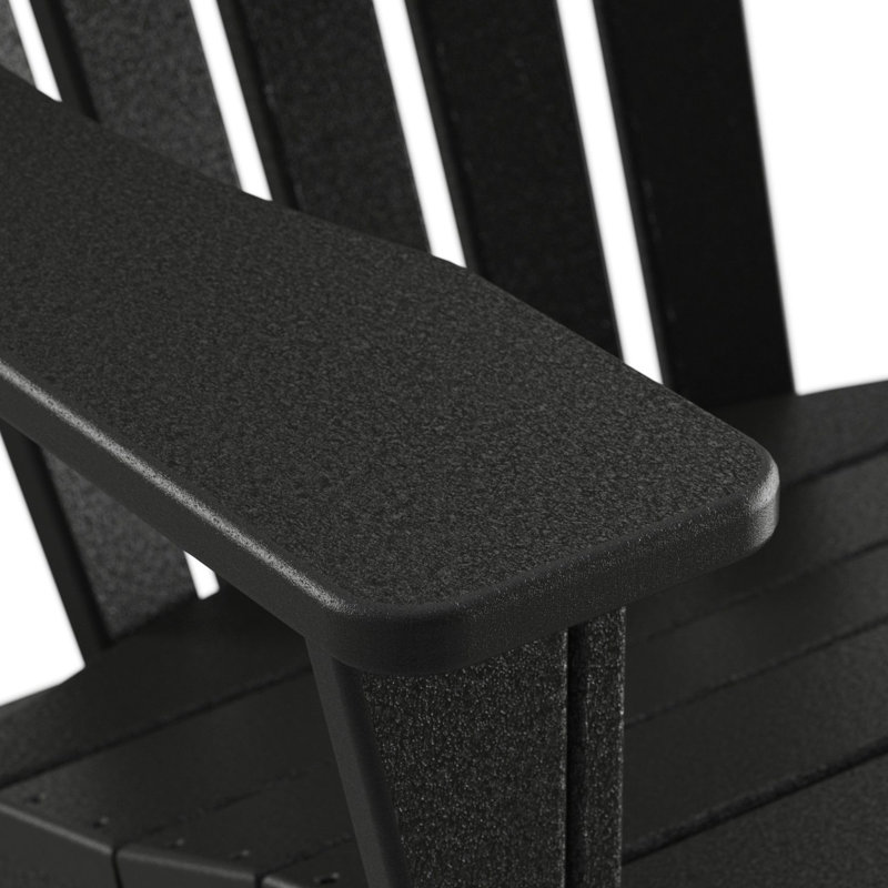 Verlyn Foldable Reclining Adirondack Chair , Black