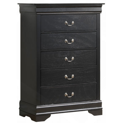 Drawer Dresser, Charming Black Traditional Storage Chest