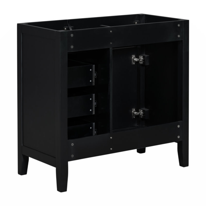 35.5'' Single Bathroom Vanity Base Only, Black