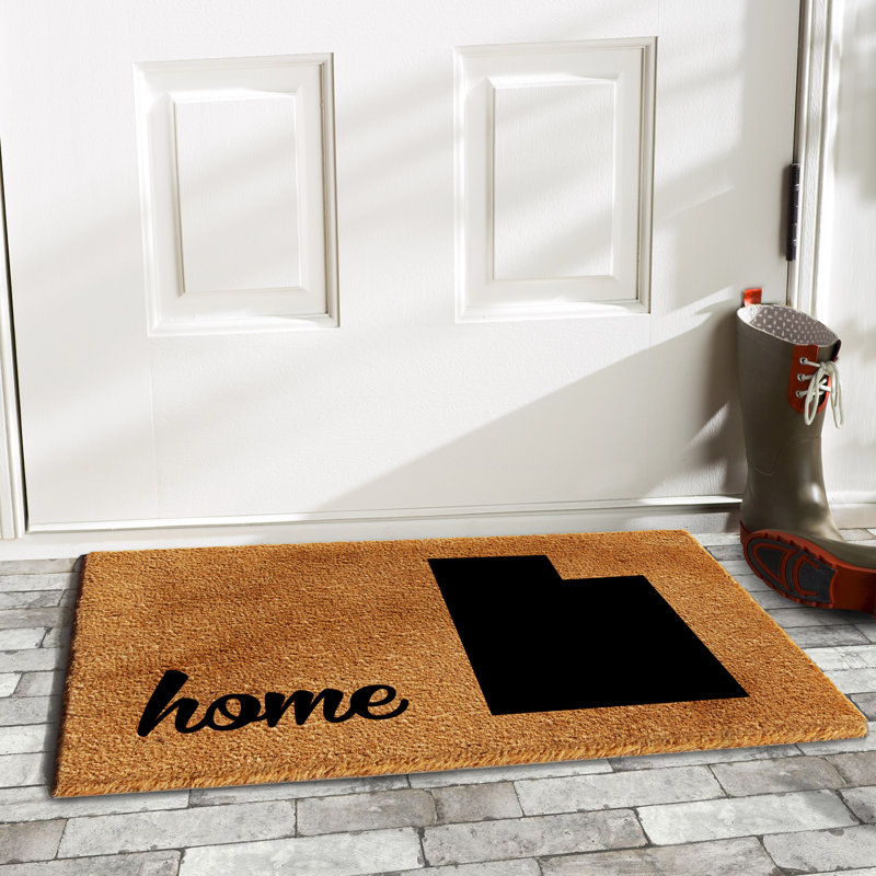 Tapis de porte d’extérieur anti-dérapant utah Caelum, L 0,6 po x l 29 po x P 17 po