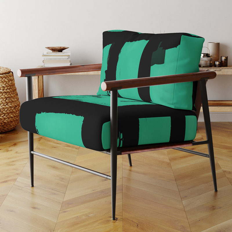 Fauteuil d'appoint rembourré Walt Crossing Paths II, Doré