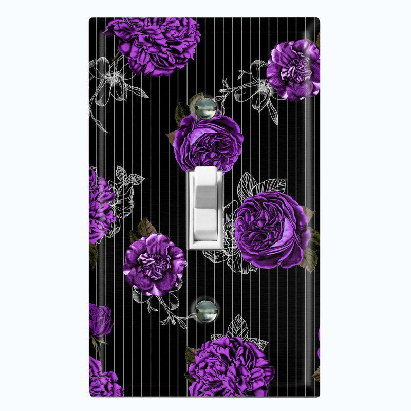 Patterned 1 - Gang Toggle Light Switch Standard Wall Plate