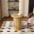 Round End Table With Fluted Pedestal Base, Side Table With Strip Columns Base-355653851