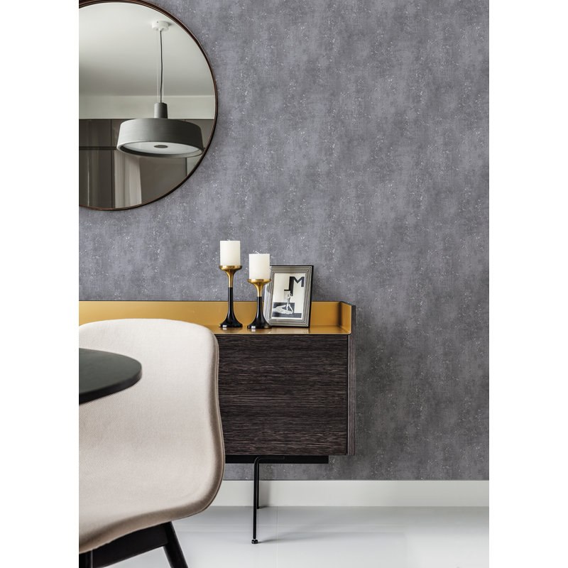 Cork Distressed Wallpaper Roll, Gray