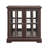 Exquisite Retro Display Cabinet with Adjustable Shelves and Lattice Doors
