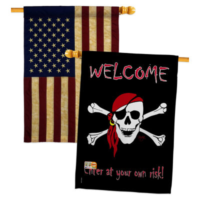 Drapeau de maison en polyester à 2 côtés 40 x 28 po