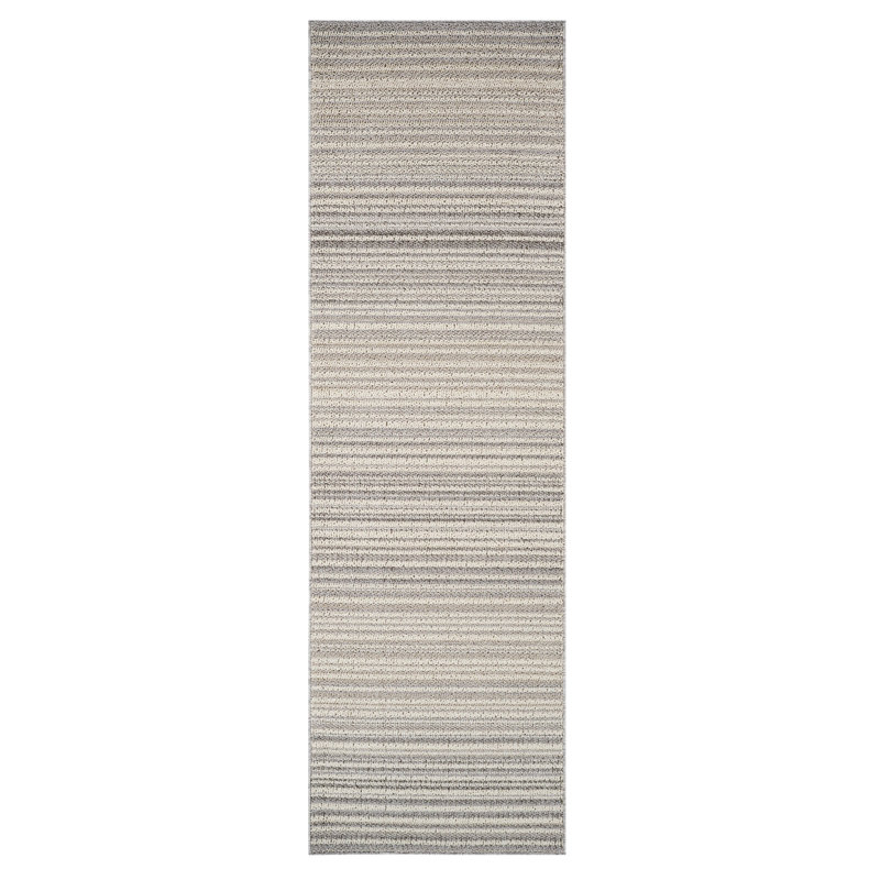 8' Gray and Beige Abstract Distressed Area Rug