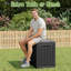 Boîte de rangement en résine imperméable - Rangement extérieur résistant aux rayons UV avec couvercle verrouillable-129439974-130061205