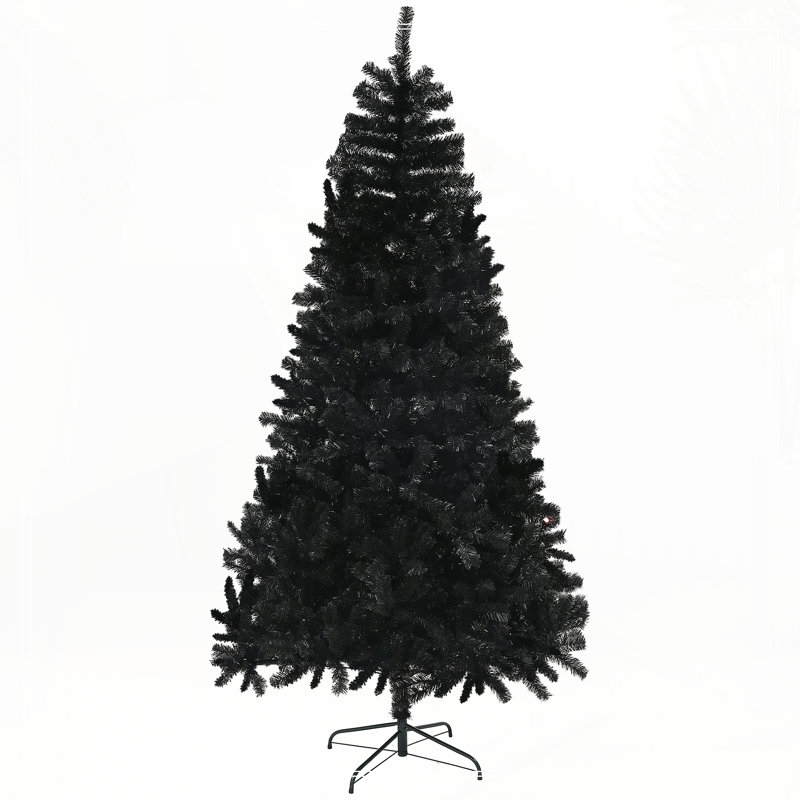 Arbre de Noël artificiel, Noir, H 7,4 po