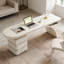 Minimalist Creative Cream-Coloured Office Desk With Drawers-66590504