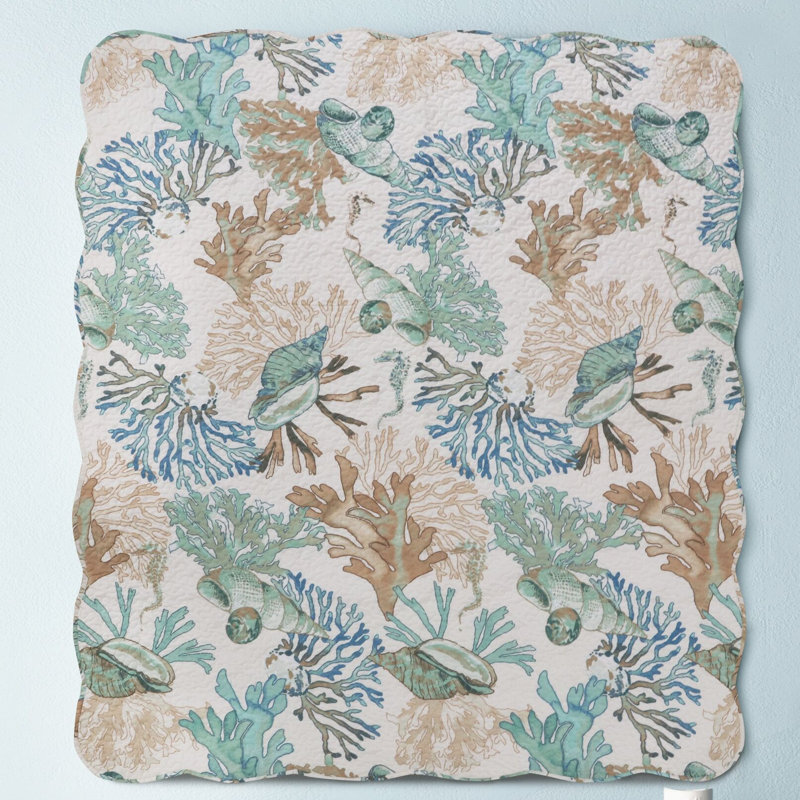 50x60 Atlantis Coastal Reversible Throw Blanket