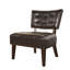Fauteuil d'appoint surdimensionné en cuir de polyuréthane brun avec rembourrage pour le salon-423429048