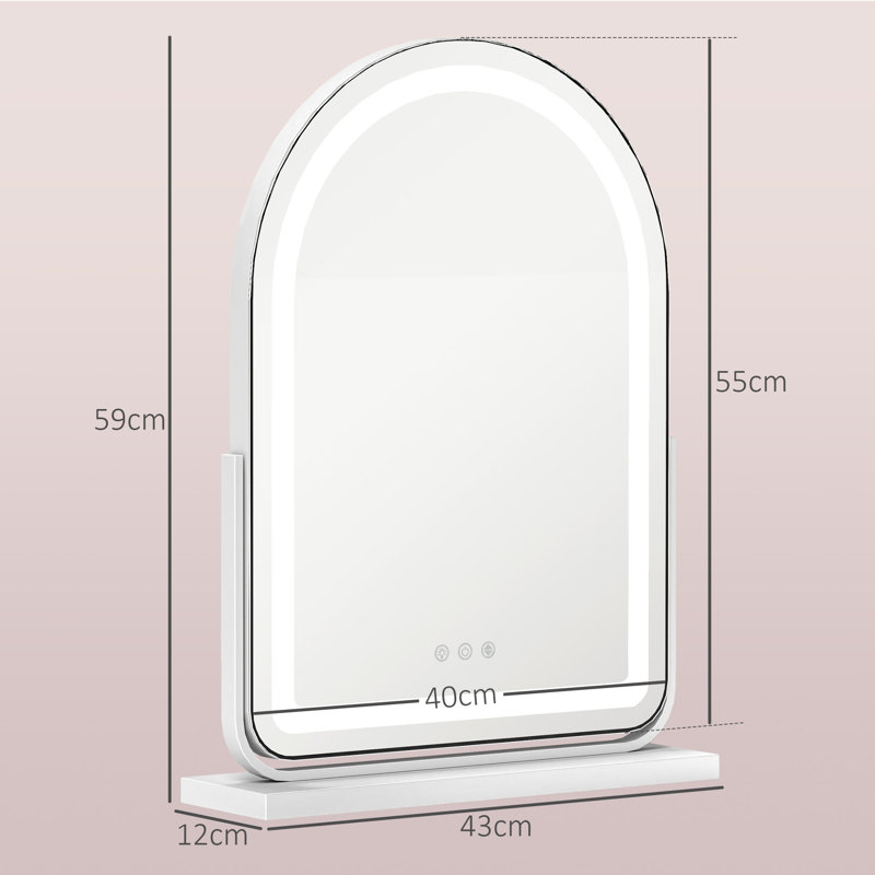 Deandrae Metal Round Floor Mirror
