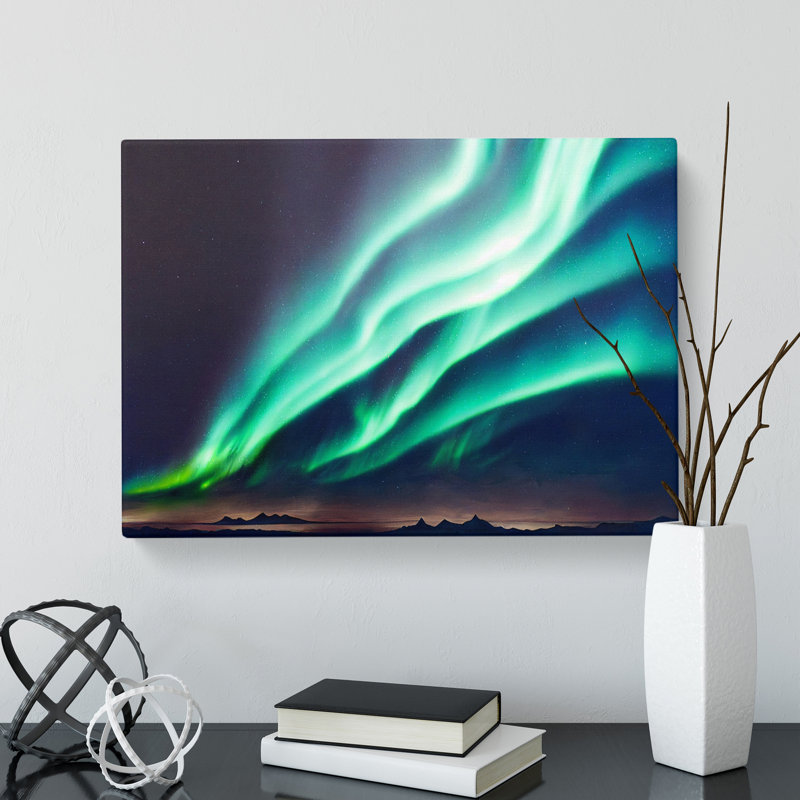 XXX-H1022-WF-8464X Stupendous Northern Lights - Wrapped Canvas Print, 35cm H x 50cm W x 3cm D