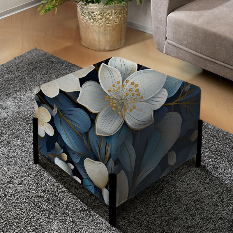 Repose-pieds artistique bleu Magnolia Essence Beauty