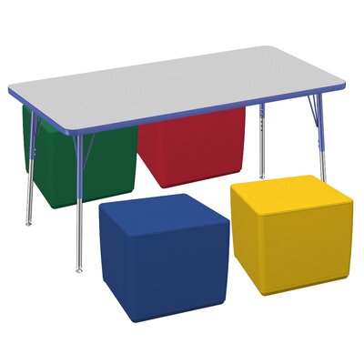 T-Mold Adjustable Height Rectangular Activity Table & Chair Set -  Factory Direct Partners, 12323-234