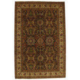 Fine Tabriz Hand Woven Silk and Wool Oriental Area Rug