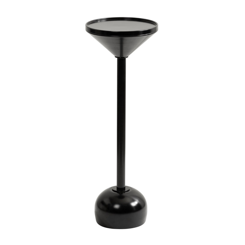 Table décorative ronde Martini, Noir